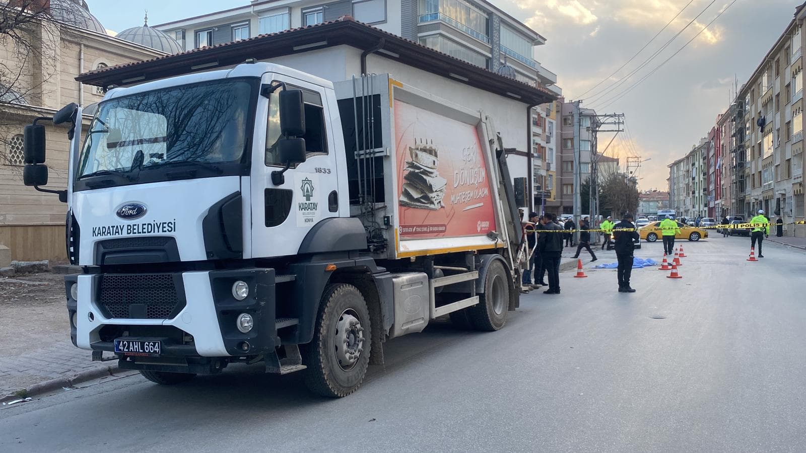 Konya'da, Çöp Kamyonunun Çarptığı Kadın Öldü