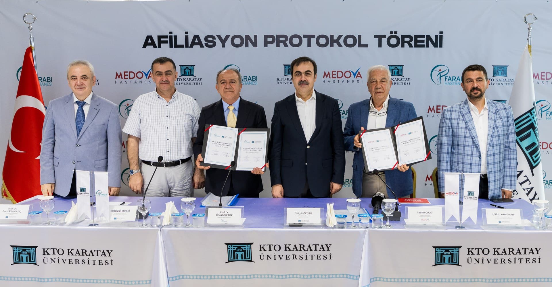 KTO Karatay Üniversitesi, Farabi ve Medova Hastaneleri ile Afiliasyon Protokolü İmzaladı