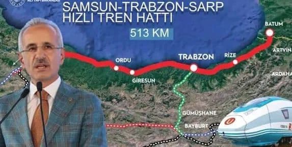 Karadeniz’e Hızlı Tren Geliyor! Samsun-Sarp Demiryolu İçin Start Verildi