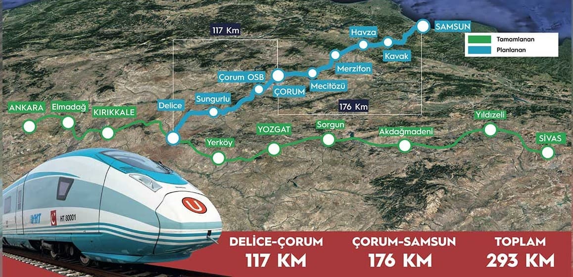 Samsun-Ankara Hızlı Tren Projesinde İlk Kazma Vuruldu
