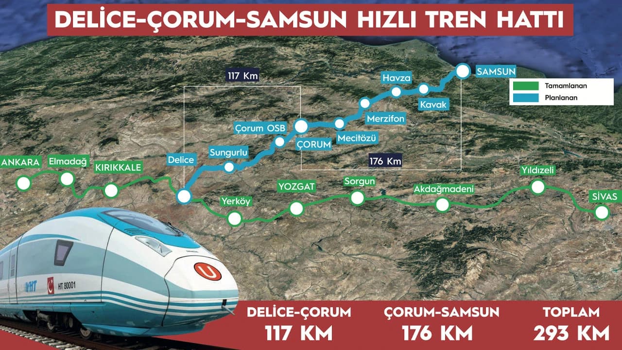 Delice-Çorum Hızlı Tren Tünellerinde Gece Gündüz Çalışma