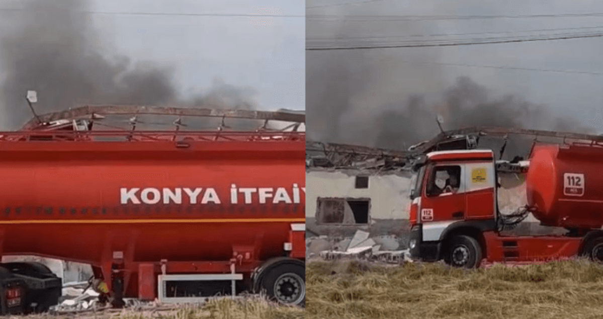 Konya'da Havai Fişek Deposu Alev Aldı, Patlamalar Yaşandı
