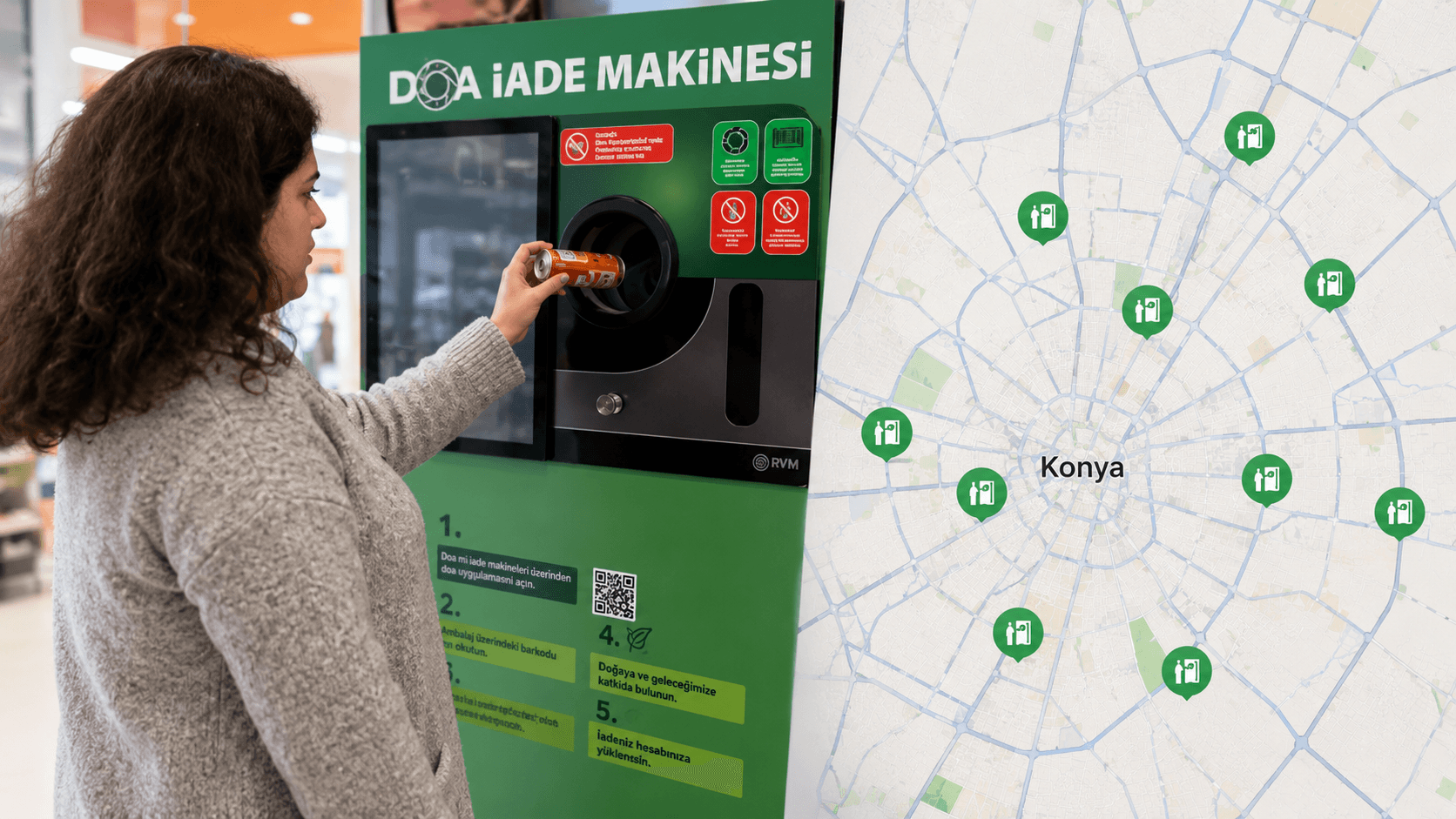Konya'da Depozito İade Makineleri Nerede? İşte Tam Liste