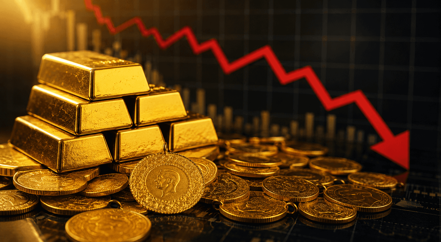 Altın Fiyatları Düşüşte! Gram Altında Yeni Seviye