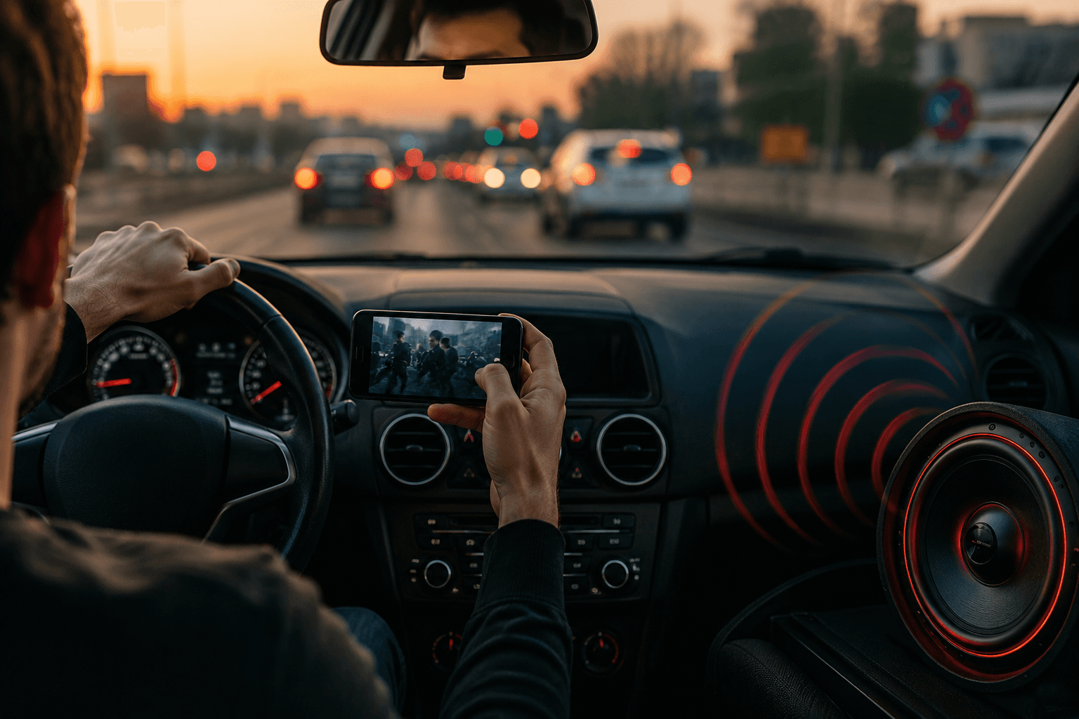 Araçta Video İzleme Ve Yüksek Sese Yeni Trafik Yasağı Geldi