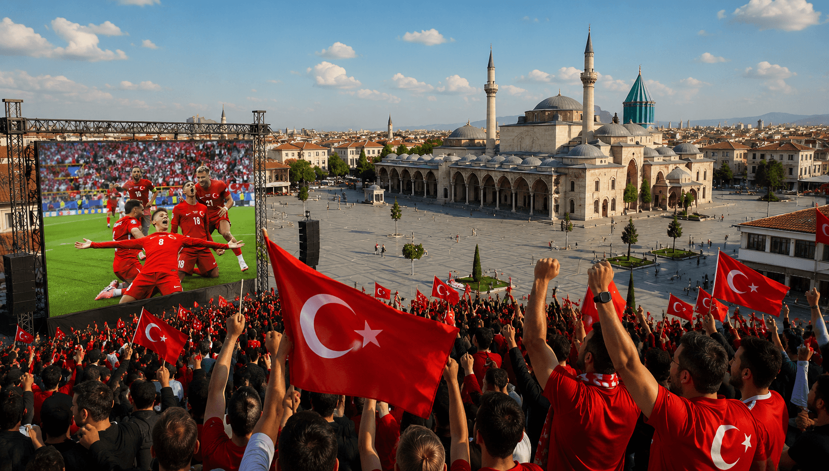 Konyalılardan Dev Ekran Talebi: Milli Maç Meydanda İzlenmeli