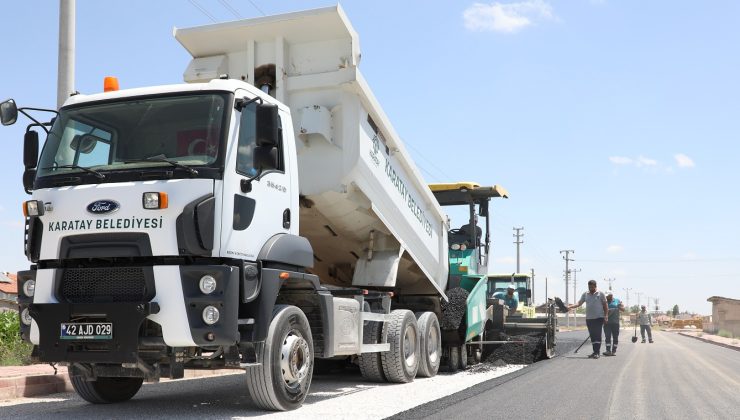 Karatay’da Sıcak Asfalt Çalışmaları Hız Kesmeden Devam Ediyor