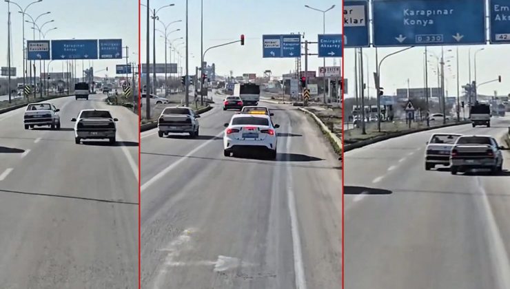 Konya’da Trafik Magandası Polisi Peşine Taktı!