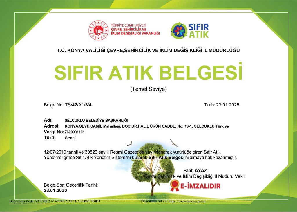 Sifir Atik Belgesİ